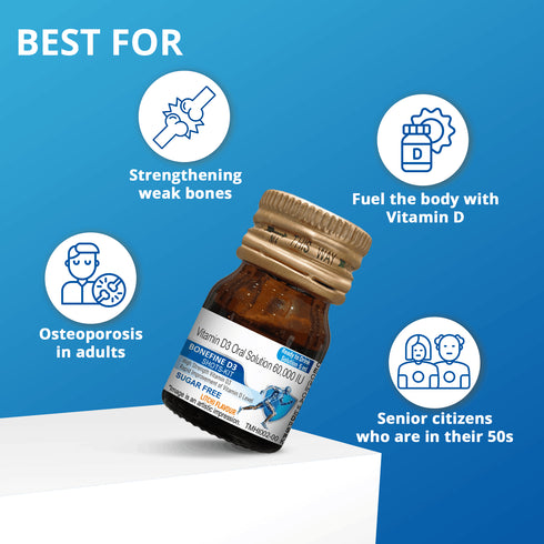 Healing Pharma Bonefine Vitamin D3 60000 IU / 5 ml Oral Solution