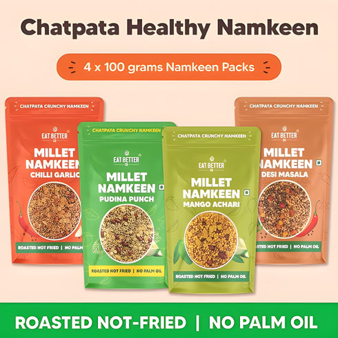 Eat Better Co – Millet Namkeen Combo – Four Flavours – Desi Masala