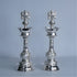 Pure Silver Shanku Chakra Lamp Stand Pair 403.2g