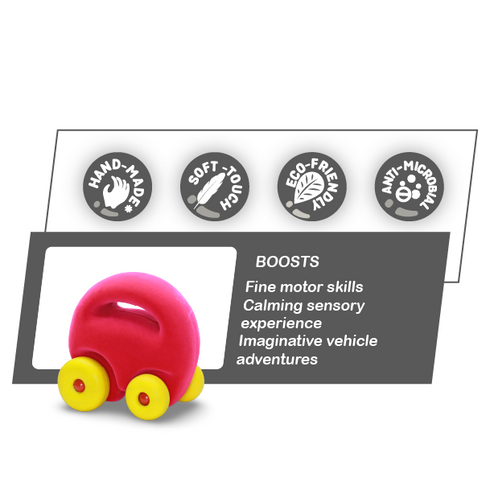 Rubbabu Grab’em Mascot Car – Push & Pull Toy