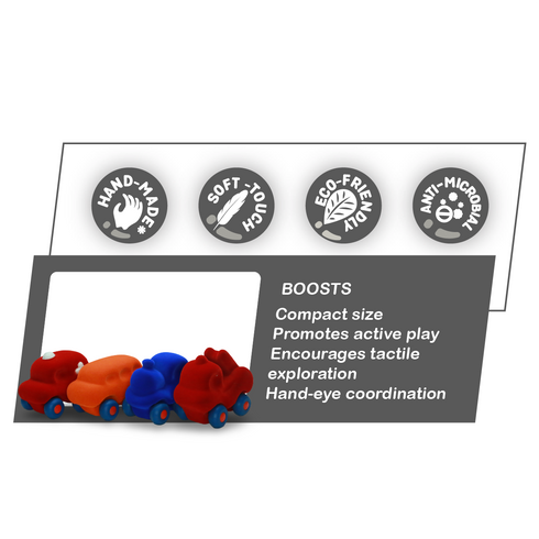 Rubbabu Colourful Micro Vehicles (Set of 4)