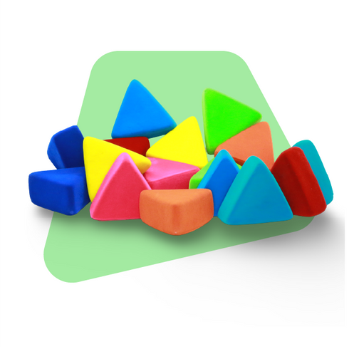 Rubbabu Just Triangles (Set of 16) - Soft, Squishy Building Blocks