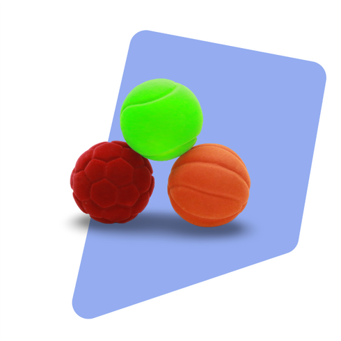 Rubbabu Rubbabu Small Stress/Sports Balls 2.5" (Set of 3)