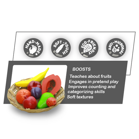 Rubbabu Realistic Fruits Set of 8