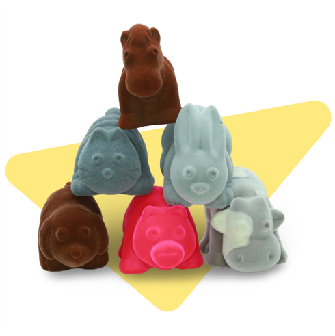 Rubbabu Farm & Wild Animals - Rubbabu Fuzzi Friends Collectibles