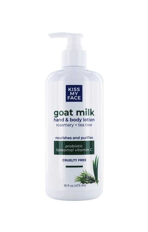Kiss My Face Goat Milk Hand & Body Lotion Rosemary Tea Tree