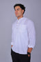 Veshbhoshaa Bluebird Men'S Short Kurta In White - 100% Pure Cotton