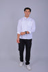 Veshbhoshaa Bluebird Men'S Short Kurta In White - 100% Pure Cotton