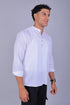 Veshbhoshaa Bluebird Men'S Short Kurta In White - 100% Pure Cotton