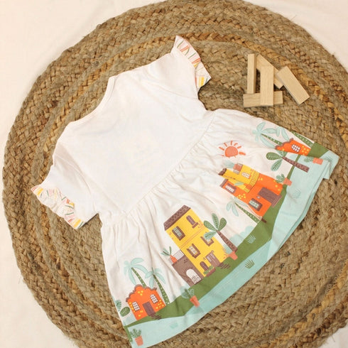 Bachpan kids wear New Born Frocks-White