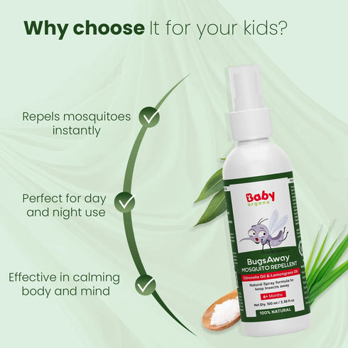 Babyorgano BugsAway Mosquito Repellent Spray