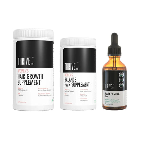 Thriveco Hair Growth Serum 50ml Women's Hair Growth Supplement 60N Women's Balance Hair Supplement 30N