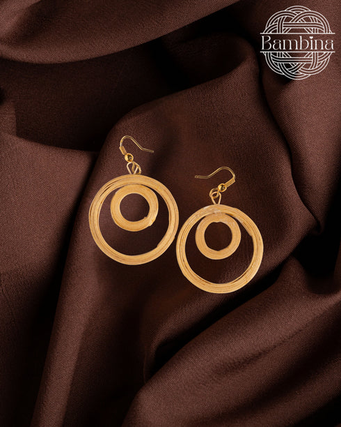 Bamboo India Double Circle Earrings