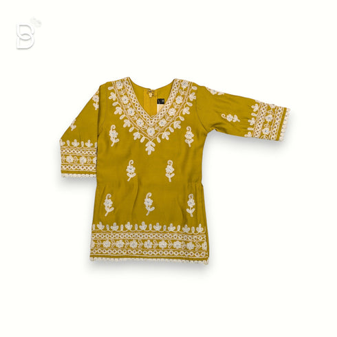 Bachpan kids wear Girls Traditional - Mustard Yellow