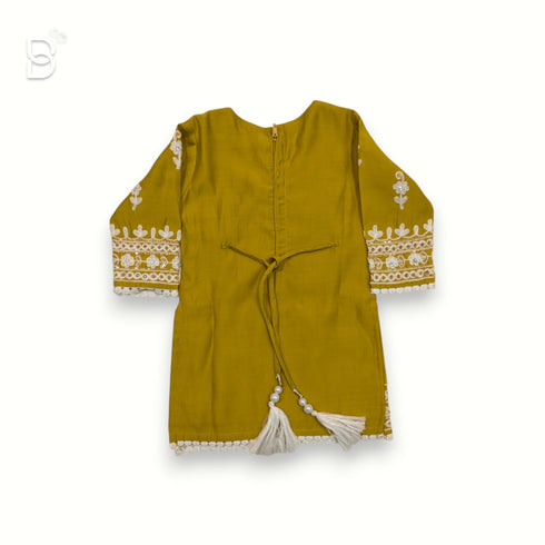 Bachpan kids wear Girls Traditional - Mustard Yellow