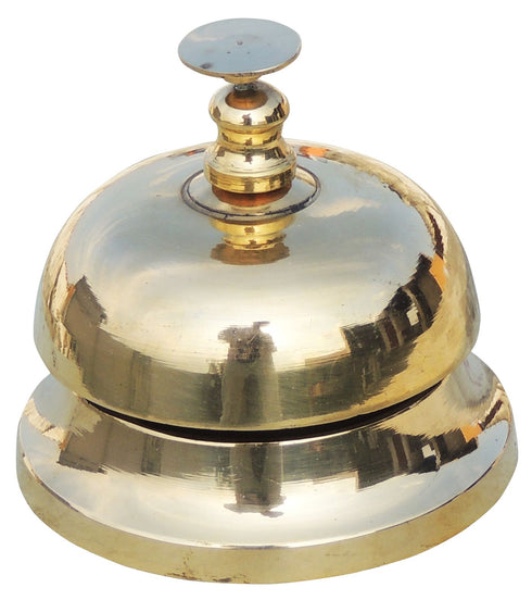 Table Bell In Brass Polish Finish 0.32kg