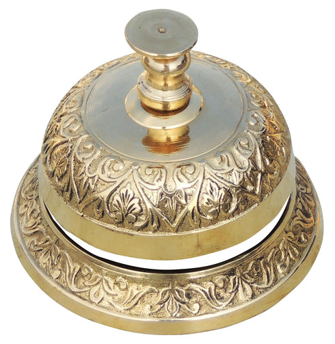 Brass Office Table Bell Embose 0.35kg