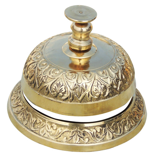 Brass Office Table Bell Embose 0.35kg