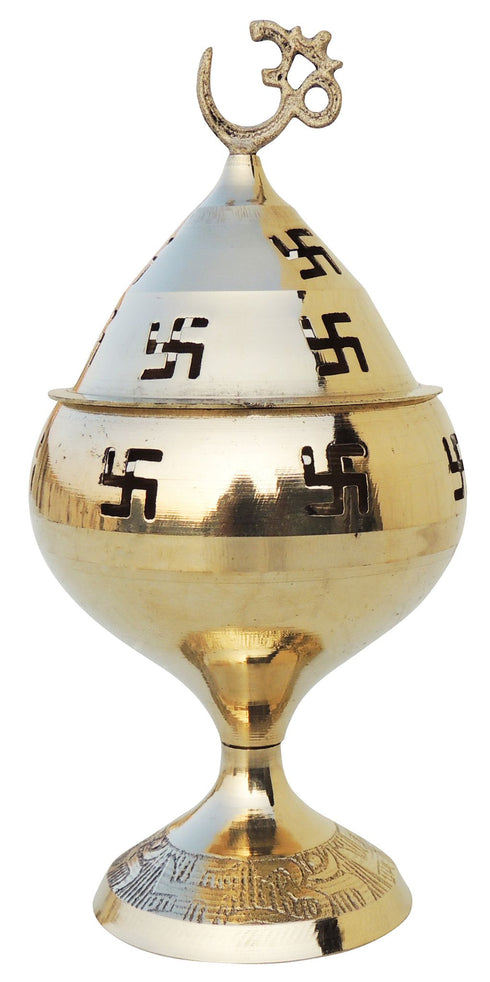 Brass Oil Lamp Om Pakija Deepak 0.095kg