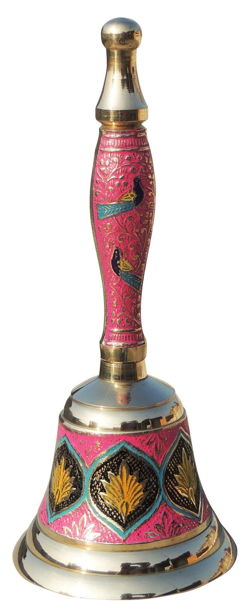 Brass Handle Bell Pink Colour 0.32Kg