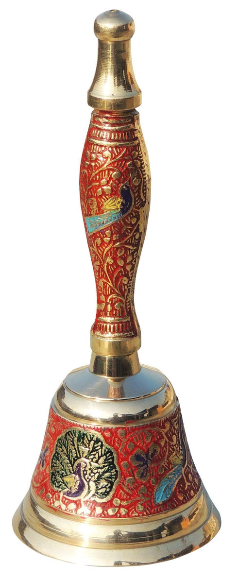 Brass Handle Bell Red Colour 0.18Kg