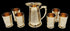 Brass 1 Jug And 6 Glass Set 2Kg