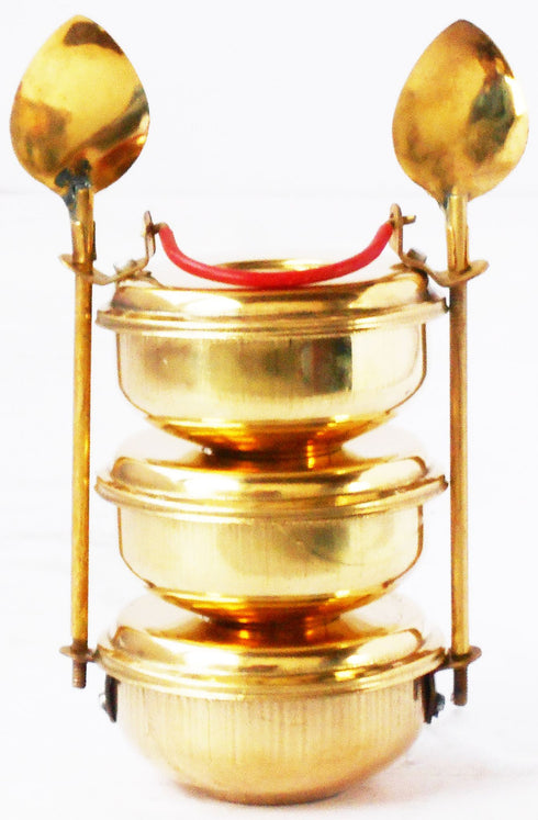 Brass Lunch Box Small Miniature Toy 0.1Kg