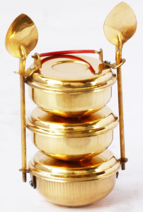 Brass Lunch Box Small Miniature Toy 0.1Kg