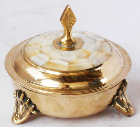Brass Powder Pot Miniature Toy 0.32Kg