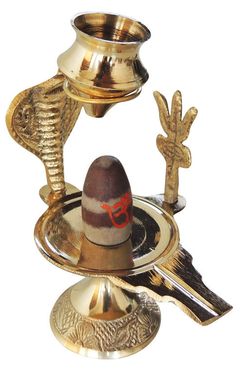 Brass Nav Dev Shiv Ling 0.07Kg