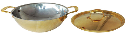 Brass Kadai With Cover 1.78Kg