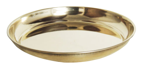 Brass Puja Plain Plate 0.16Kg