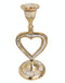 Brass Table Heart Candle Stand 0.26Kg