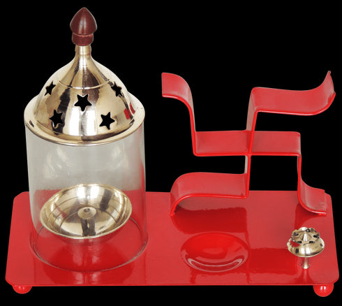 Iron And Brass Swastik Chimney Deepak 0.34Kg
