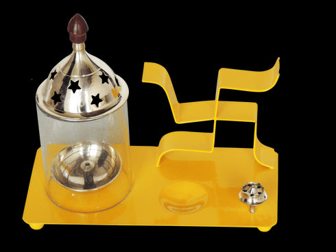 Iron and Brass Swastic Chimney Deepak 0.34Kg