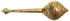 Brass Hanuman Mace Gada 0.34Kg