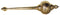 Brass Hanuman Mace Gada 1.75Kg