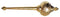 Brass Hanuman Mace Gada 2.5Kg