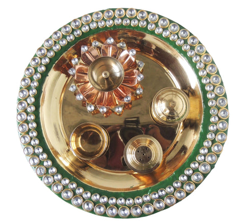 Brass Pooja Thali 0.3Kg