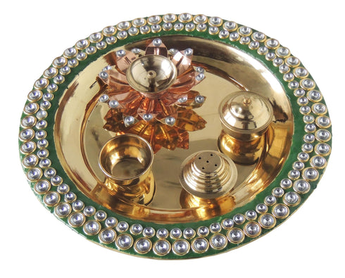 Brass Pooja Thali 0.3Kg