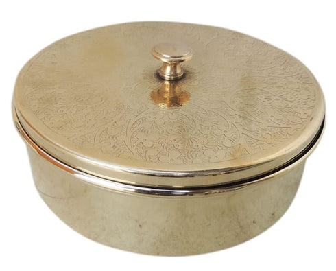 Brass Masala Box Set With Spoon 1.6Kg