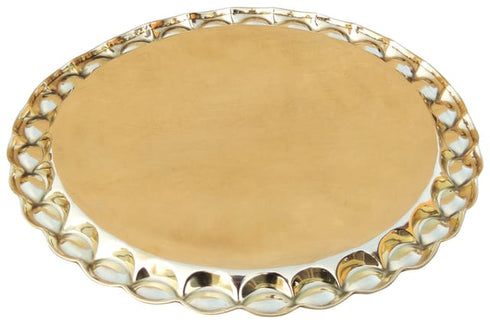 Brass Plate With Flower Design 0.6kg