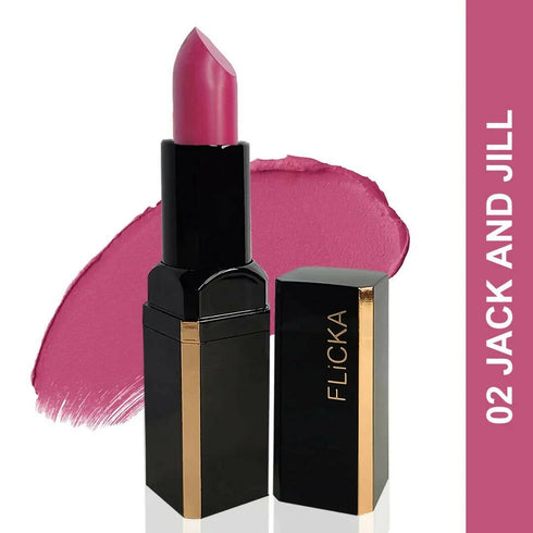 FLiCKA Lip Poetry Matte Lipstick Shade 02 Jack and Jill | Red Plum