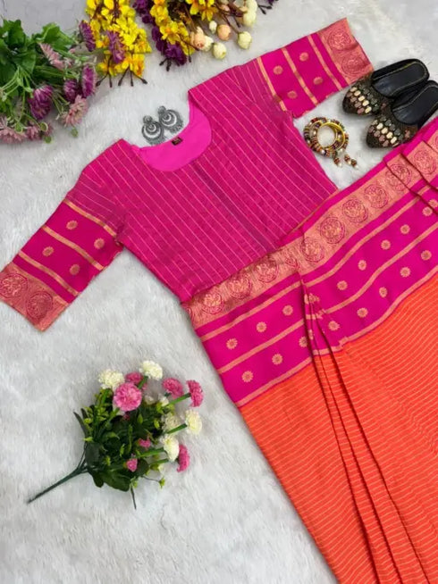 Ethnic Suits Zip and go Saree for Wedding