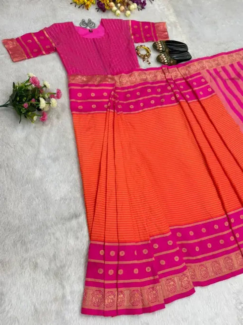 Ethnic Suits Zip and go Saree for Wedding