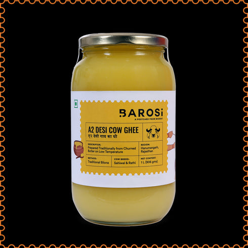 Barosi A2 Desi Cow Ghee 1 Ltr