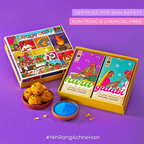Phool Natural Gulaal Box | 4 Holi Colours