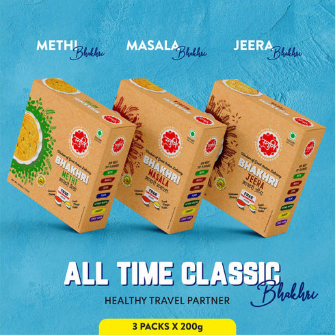 Stuti Khakhra All Time Classic Dry Bhakhri Combo 3 Flavours