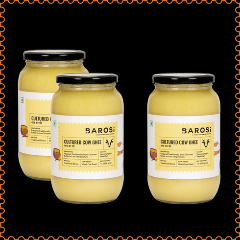 Barosi Cultured Cow Ghee Family Pack 3Ltr