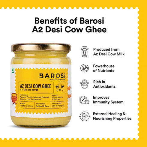 Barosi A2 Desi Cow Ghee 250 ML
